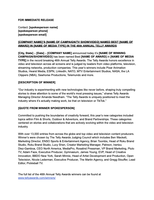 Promotional Image for the Sample Press Release