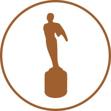 Bronze Winner Trophy in a Bronze circle