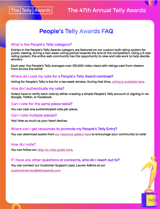 Promotional Image for the People's Telly FAQ