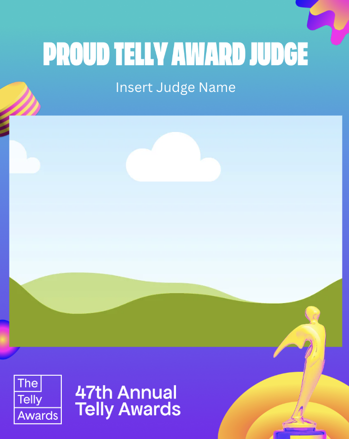 A sample promotional image to publicize your Telly nomination