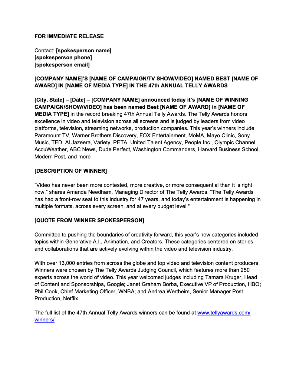 Promotional Image for the Sample Press Release